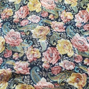 Handmade Tank Top Silky Satin Florak Dark